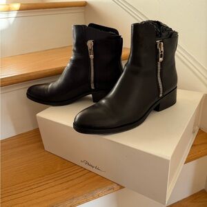 3.1 Phillip Lim Black Leather Ankle Boots
